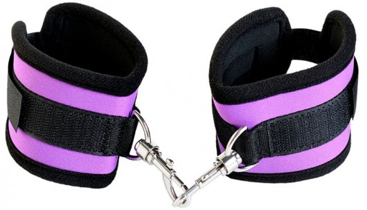 Наручники из неопрена фиолетового цвета - ToyFa - купить с доставкой в Коломне