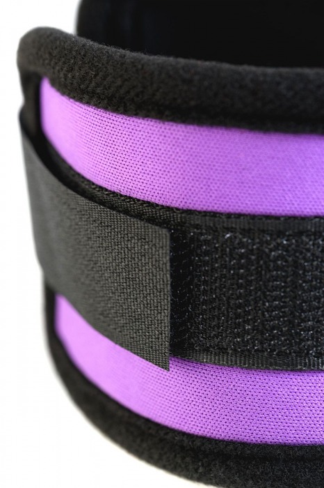 Наручники из неопрена фиолетового цвета - ToyFa - купить с доставкой в Коломне