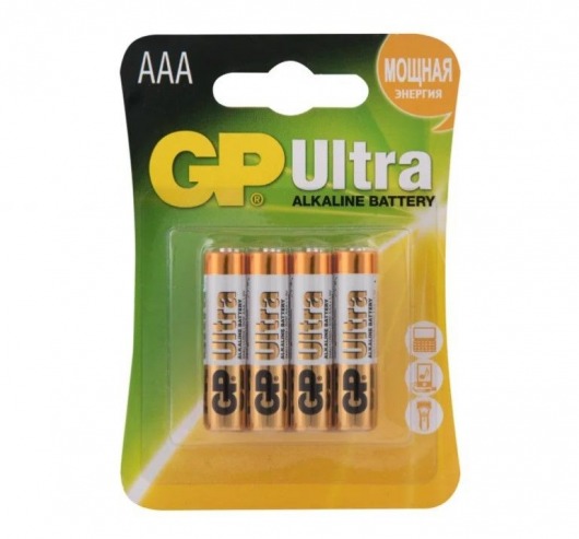 Батарейки алкалиновые GP Ultra Alkaline 24А AАA/LR03 - 4 шт. - Элементы питания - купить с доставкой в Коломне