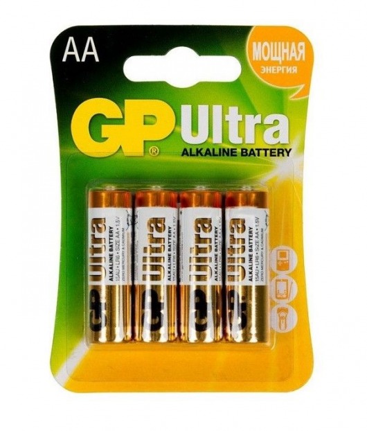 Батарейки алкалиновые GP Ultra Alkaline AA/LR6 - 4 шт. - Элементы питания - купить с доставкой в Коломне