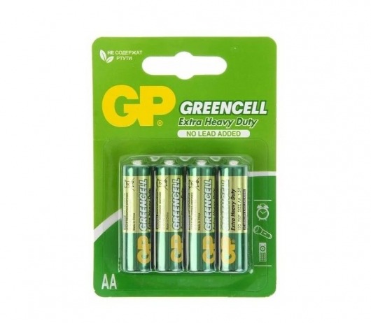 Батарейки солевые GP GreenCell AA/R6G - 4 шт. - Элементы питания - купить с доставкой в Коломне