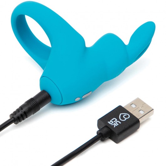 Голубое эрекционное виброкольцо Happy Rabbit Rechargeable Rabbit Cock Ring - Happy Rabbit - в Коломне купить с доставкой