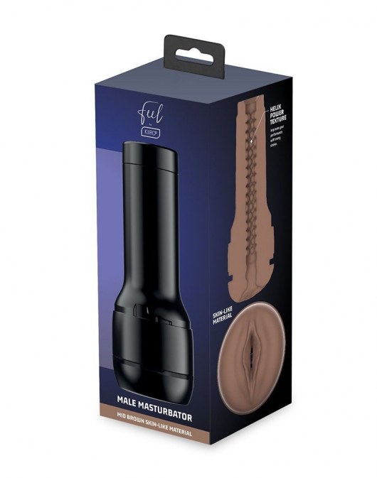 Коричневый мастурбатор-вагина Feel Stroker - Kiiroo - в Коломне купить с доставкой