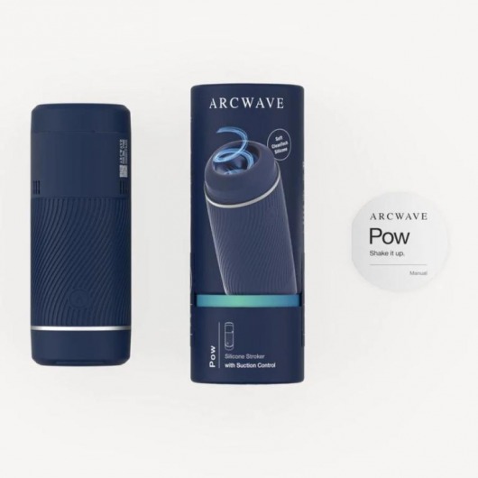 Синий мастурбатор с контролем всасывания Arcwave Pow Stroker - Arcwave - в Коломне купить с доставкой