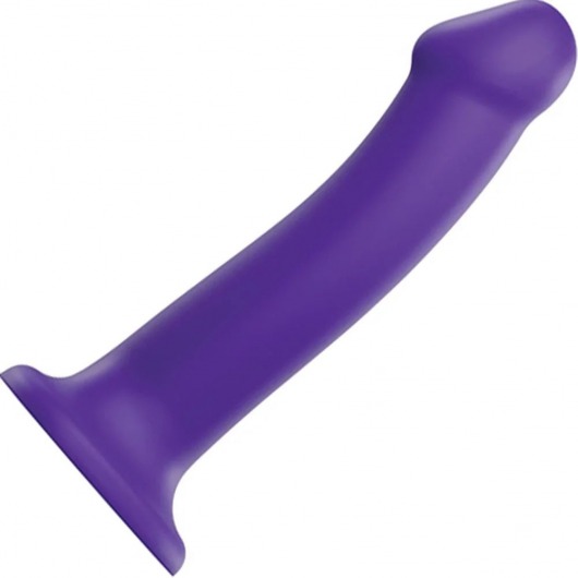 Фиолетовый фаллоимитатор-насадка Strap-On-Me Dildo Dual Density size L - 19 см. - Strap-on-me - купить с доставкой в Коломне