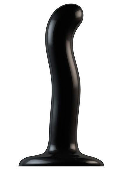 Черный фаллоимитатор-насадка Strap-On-Me P G spot Dildo size S - 16,4 см. - Strap-on-me - купить с доставкой в Коломне