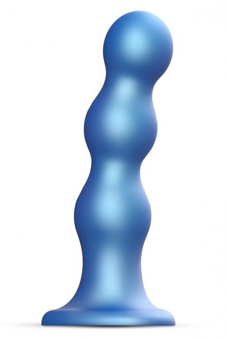 Голубая насадка Strap-On-Me Dildo Plug Balls size S - Strap-on-me - купить с доставкой в Коломне