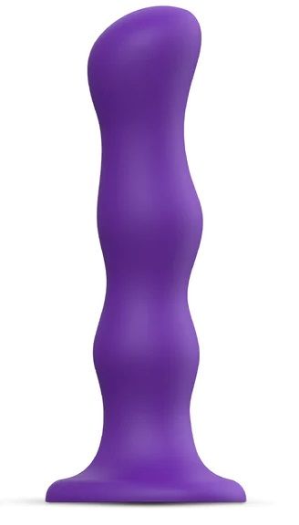 Фиолетовая насадка Strap-On-Me Dildo Geisha Balls size XL - Strap-on-me - купить с доставкой в Коломне