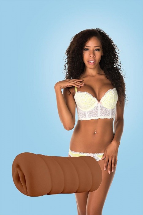 Коричневый мастурбатор-вагина BRIANNA - Dream Toys - в Коломне купить с доставкой