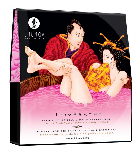 Соль для ванны Lovebath Dragon Fruit, превращающая воду в гель - 650 гр. - Shunga - купить с доставкой в Коломне