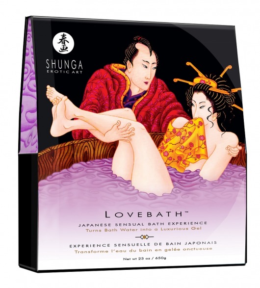 Соль для ванны Lovebath Sensual lotus, превращающая воду в гель - 650 гр. - Shunga - купить с доставкой в Коломне