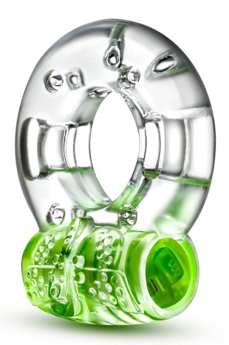 Зеленое эрекционное виброкольцо Arouser Vibrating C-Ring - Blush Novelties - в Коломне купить с доставкой