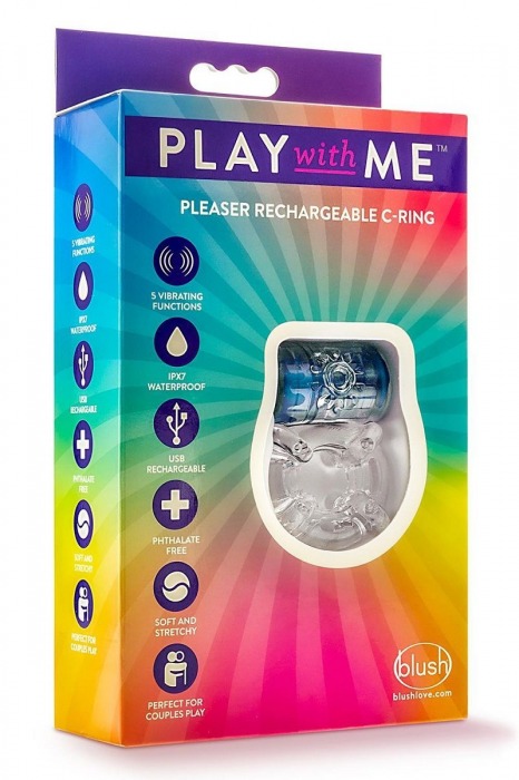 Фиолетовое эрекционное виброкольцо Pleaser Rechargeable C-Ring - Blush Novelties - в Коломне купить с доставкой