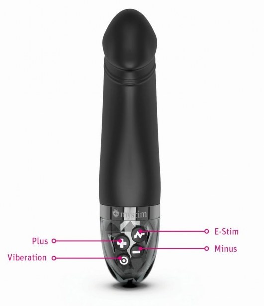 Черный вибратор с электростимуляцией Real Deal Neal - 16,5 см. - MyStim - купить с доставкой в Коломне