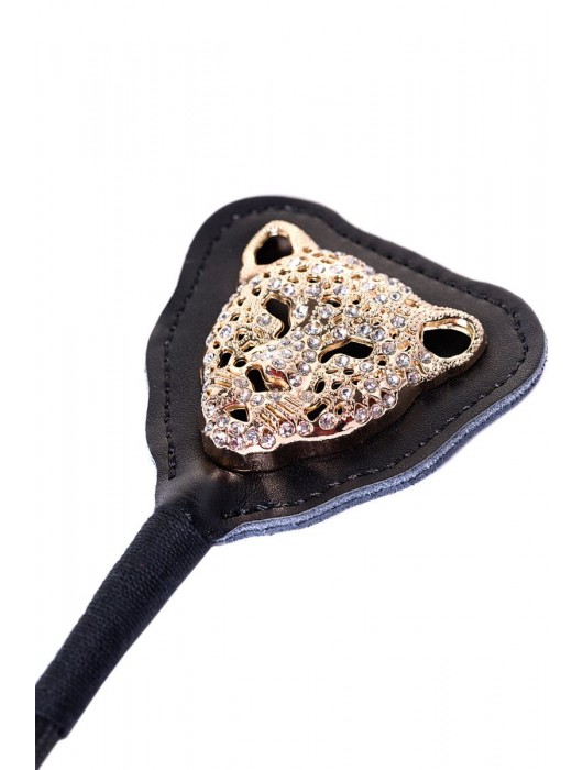 Чёрный стек с фигуркой леопарда на наконечнике - 21 см. - ToyFa - купить с доставкой в Коломне