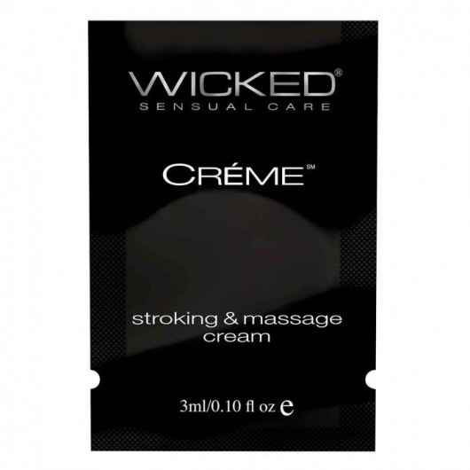 Крем для массажа и мастурбации Wicked Stroking and Massage Creme - 3 мл. - Wicked - купить с доставкой в Коломне