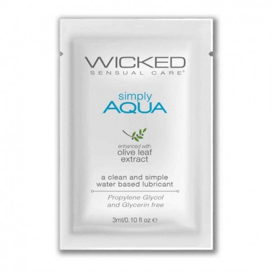 Легкий лубрикант на водной основе Wicked Simply AQUA - 3 мл. - Wicked - купить с доставкой в Коломне