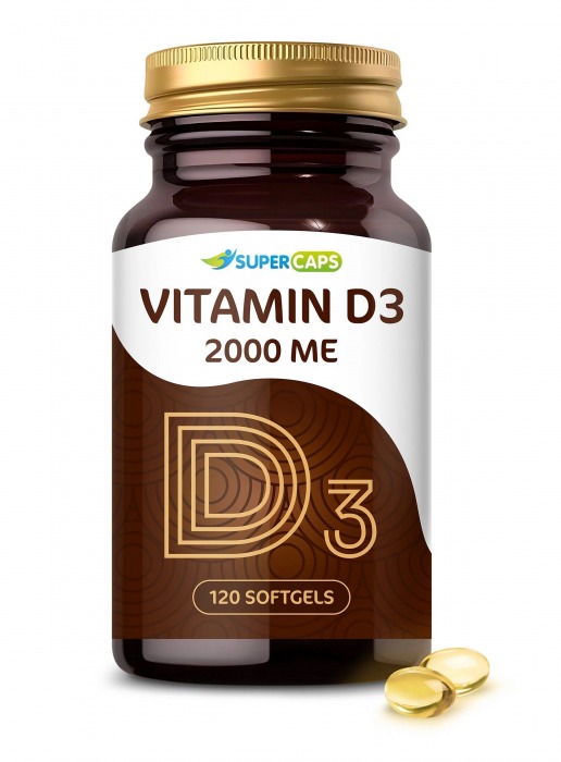 Пищевая добавка SuperCaps VITAMIN D3 2000 ME - 120 капсул - SuperCaps - купить с доставкой в Коломне