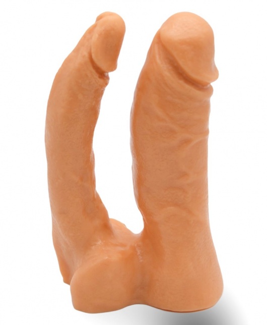 Двойной фаллоимитатор на трусиках с плугом - 15 см. - LOVETOY (А-Полимер) - купить с доставкой в Коломне