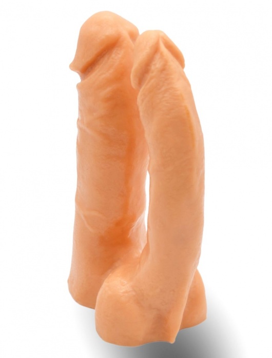 Двойной фаллоимитатор на трусиках с плугом - 15 см. - LOVETOY (А-Полимер) - купить с доставкой в Коломне