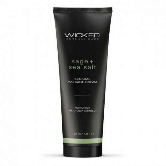 Массажный легкий крем WICKED Sage plus Sea Salt - 120 мл. - Wicked - купить с доставкой в Коломне