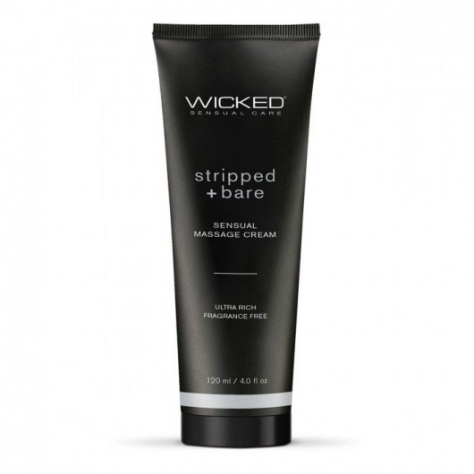 Массажный легкий крем WICKED Stripped plus Bare - 120 мл. - Wicked - купить с доставкой в Коломне