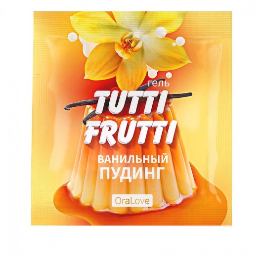 Пробник гель-смазки Tutti-frutti со вкусом ванильного пудинга - 4 гр. - Биоритм - купить с доставкой в Коломне