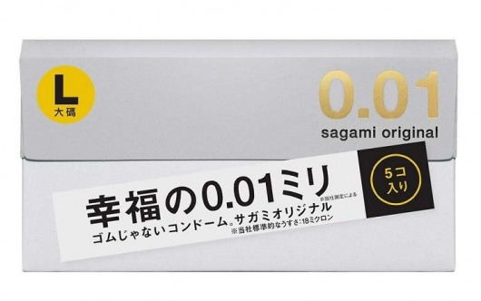 Презервативы Sagami Original 0.02 L-size увеличенного размера - 5 шт. - Sagami - купить с доставкой в Коломне