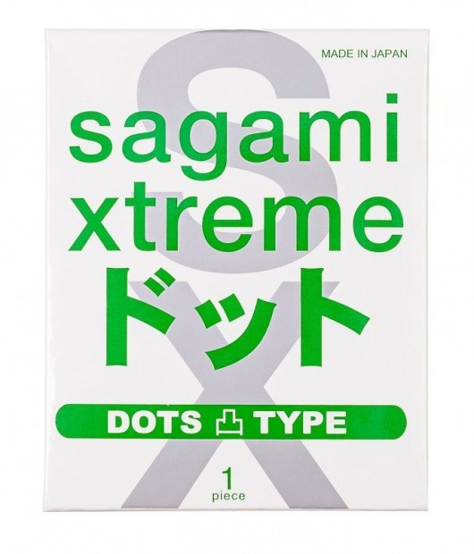 Презерватив Sagami Xtreme Type-E с точками - 1 шт. - Sagami - купить с доставкой в Коломне