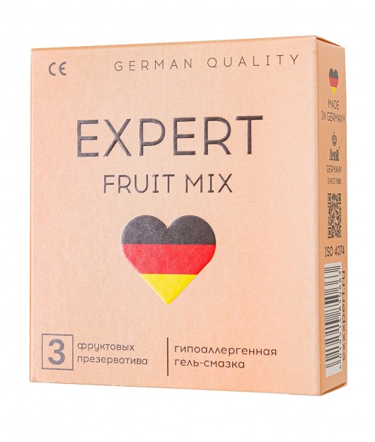 Ароматизированные презервативы EXPERT Fruit Mix - 3 шт. - Expert - купить с доставкой в Коломне