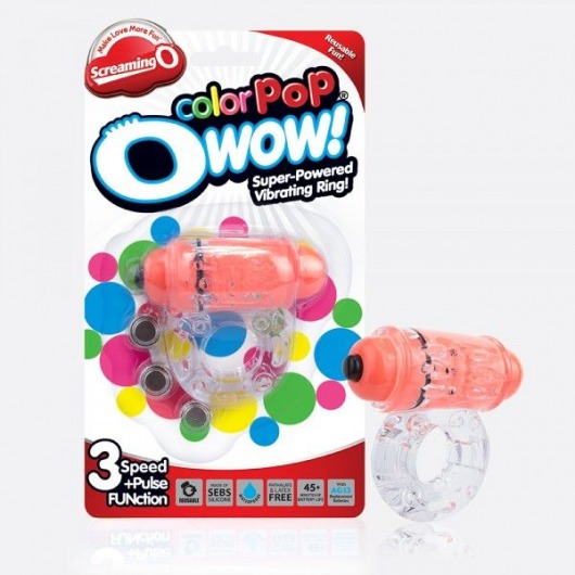 Неоновое оранжевое кольцо на пенис O wow! - Screaming O - в Коломне купить с доставкой