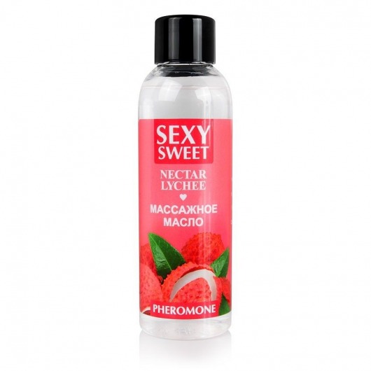 Массажное масло Sexy Sweet Nectar Lychee с феромонами и ароматом личи - 75 мл. - Биоритм - купить с доставкой в Коломне