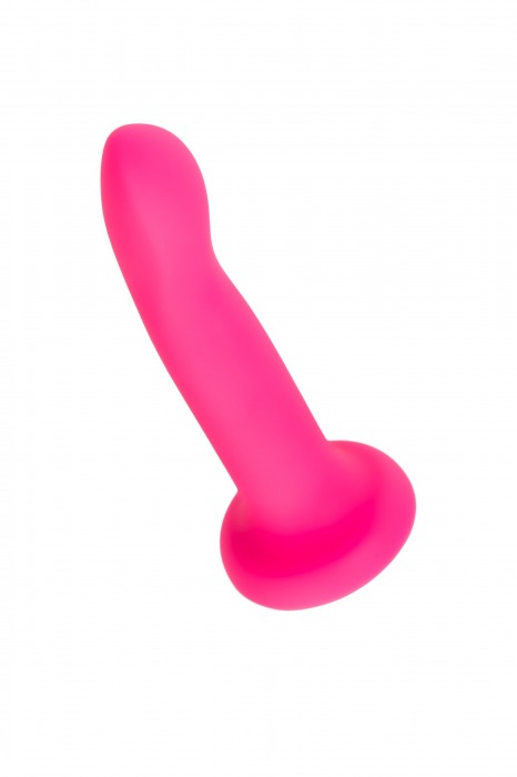 Ярко-розовый, светящийся в темноте фаллоимитатор Sam Glow - 17 см. - ToyFa