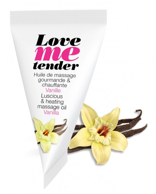 Съедобное согревающее массажное масло Love Me Tender Vanilla с ароматом ванили - 10 мл. - Love to Love - купить с доставкой в Коломне
