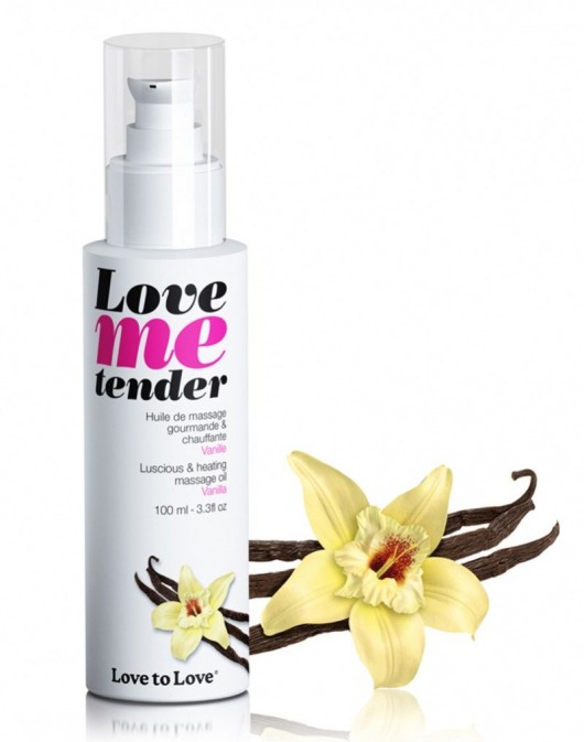 Съедобное согревающее массажное масло Love Me Tender Vanilla с ароматом ванили - 100 мл. - Love to Love - купить с доставкой в Коломне