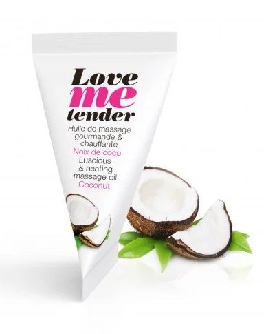 Съедобное согревающее массажное масло Love Me Tender Cocos с ароматом кокоса - 10 мл. - Love to Love - купить с доставкой в Коломне
