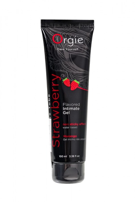 Интимный гель на водной основе Lube Tube Strawberry с клубничным вкусом - 100 мл. - ORGIE - купить с доставкой в Коломне