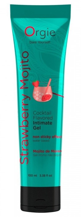 Съедобный интимный гель Orgie Lube Tube Cocktail Strawberry Mojito - 100 мл. - ORGIE - купить с доставкой в Коломне