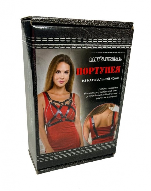 Портупея из натуральной кожи с цепочками - БДСМ Арсенал - купить с доставкой в Коломне