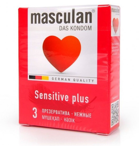 Презервативы Masculan Sensitive plus - 3 шт. - Masculan - купить с доставкой в Коломне