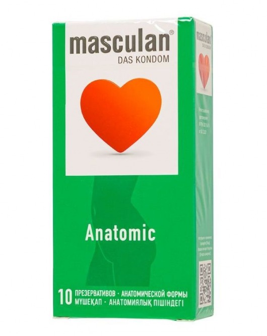 Презервативы анатомической формы Masculan Anatomic - 10 шт. - Masculan - купить с доставкой в Коломне