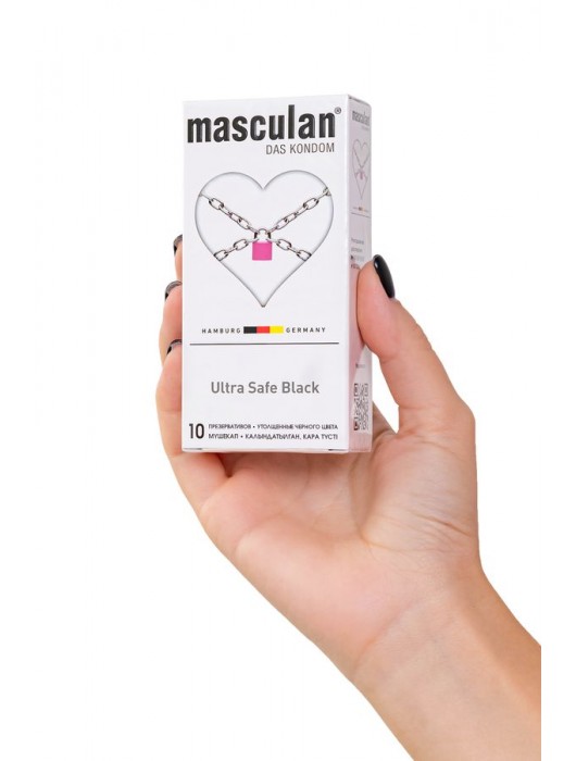 Ультрапрочные презервативы Masculan Ultra Safe Black - 10 шт. - Masculan - купить с доставкой в Коломне