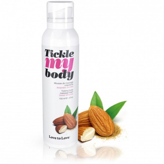 Массажная хрустящая пенка Tickle My Body Sweet Almonds с ароматом миндаля - 150 мл. - Love to Love - купить с доставкой в Коломне