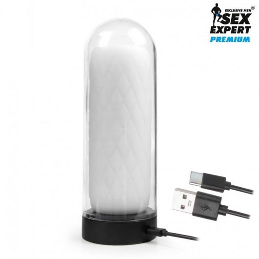 Оригинальный мастурбатор в колбе с нагревом - Sex Expert - в Коломне купить с доставкой