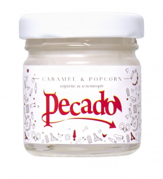 Массажная свеча Caramel   Popcorn - 35 мл. - Pecado - купить с доставкой в Коломне