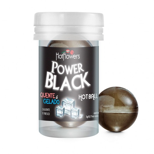 Интимный гель Power Black Hot Ball с охлаждающе-разогревающим эффектом (2 шарика по 3 гр.) - HotFlowers - купить с доставкой в Коломне