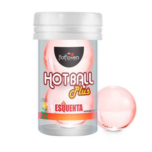 Лубрикант на масляной основе Hot Ball Plus с разогревающим эффектом (2 шарика по 3 гр.) - HotFlowers - купить с доставкой в Коломне