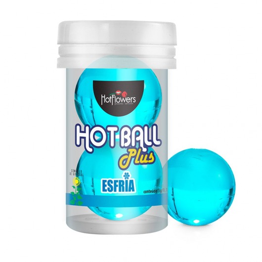 Лубрикант на масляной основе Hot Ball Plus с охлаждающим эффектом (2 шарика по 3 гр.) - HotFlowers - купить с доставкой в Коломне