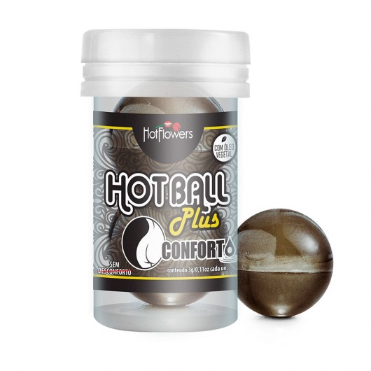 Анальный лубрикант на масляной основе Hot Ball Plus Conforto (2 шарика по 3 гр.) - HotFlowers - купить с доставкой в Коломне