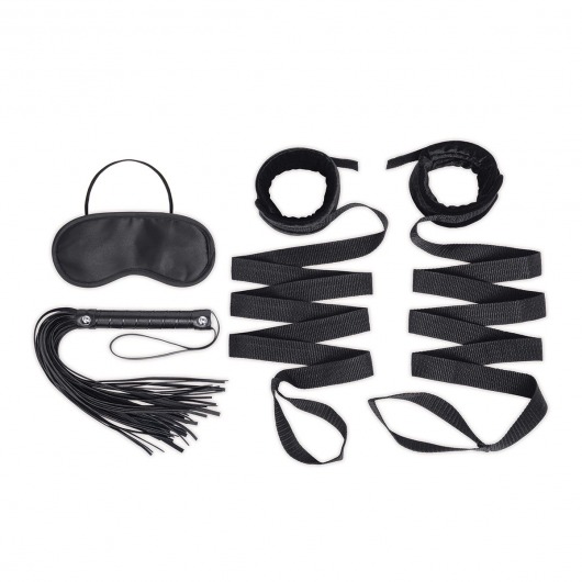 Эротический набор 4PC Bondage Bed Strap   Flogger Kit - Lux Fetish - купить с доставкой в Коломне